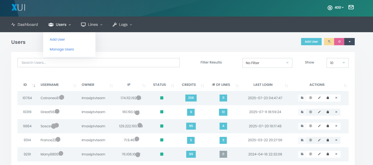 User Dashboard